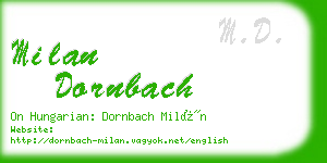 milan dornbach business card
